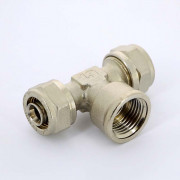 Тройник обж-В-обж 16 х 1/2' x 16 никелированный 10331N160416