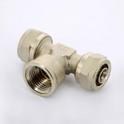 Тройник обж-В-обж 16 х 1/2' x 16 никелированный 10331N160416