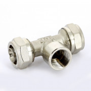 Тройник обж-В-обж 20 х 1/2' x 20 никелированный 10331N200420