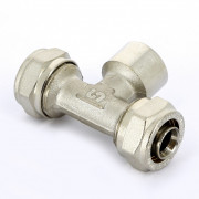 Тройник обж-В-обж 20 х 1/2' x 20 никелированный 10331N200420