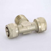 Тройник обж-Н-обж 16 х 1/2' x 16 никелированный 10332N160416