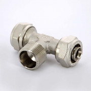 Тройник обж-Н-обж 20 х 1/2' x 20 никелированный 10332N200420