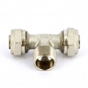 Тройник обж-Н-обж 20 х 3/4' x 20 никелированный 10332N200520