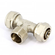 Тройник обж-Н-обж 20 х 3/4' x 20 никелированный 10332N200520