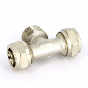 Тройник обж-Н-обж 20 х 3/4' x 20 никелированный 10332N200520