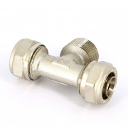 Тройник обж-Н-обж 20 х 3/4' x 20 никелированный 10332N200520