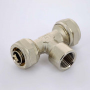 Тройник обж-В-обж 20 х 3/4' x 20 никелированный 10331N200520