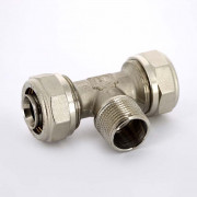 Тройник обж-Н-обж 26 х 3/4' x 26 никелированный 10332N260526