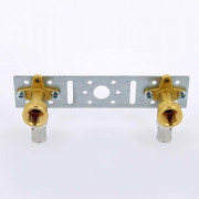 Водорозетка пресс-В 16 x 1/2' двойная на планке 10528G001604