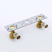 Водорозетка пресс-В 16 x 1/2' двойная на планке 10528G001604