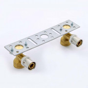 Водорозетка пресс-В 20 x 1/2' двойная на планке 10528G002004