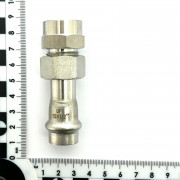 Муфта пресс-В 15 x 1/2' с разъемным соединением и плоск. прокладкой нерж.сталь