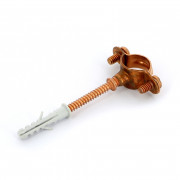 Хомут для труб 15 медный со шпилькой и дюбелем 143C1500