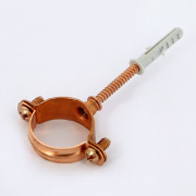 Хомут для труб 28 медный со шпилькой и дюбелем 143C2800
