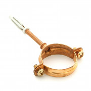 Хомут для труб 35 медный со шпилькой и дюбелем