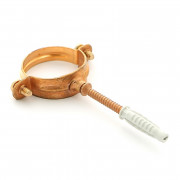 Хомут для труб 35 медный со шпилькой и дюбелем