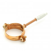 Хомут для труб 35 медный со шпилькой и дюбелем