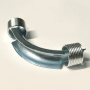 Фиксатор поворота трубы 16, 90' с кольцами (оцинкованная сталь)