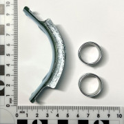 Фиксатор поворота трубы 16, 90' с кольцами (оцинкованная сталь)