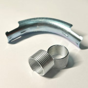 Фиксатор поворота трубы 20, 90' с кольцами (оцинкованная сталь)