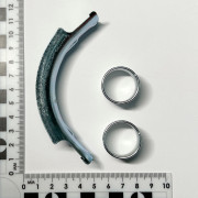 Фиксатор поворота трубы 20, 90' с кольцами (оцинкованная сталь)